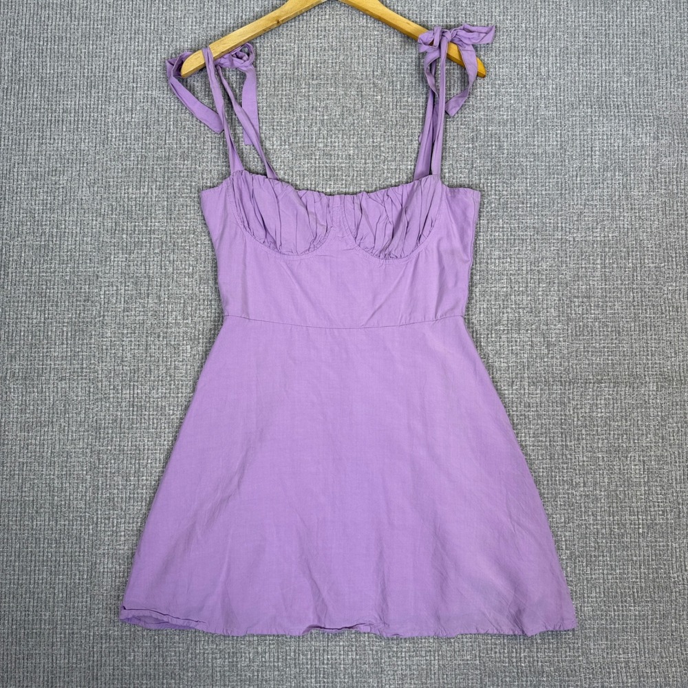 Peppermayo Lilac Tie-Shoulder Mini Dress
